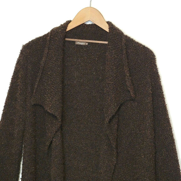 J. McLaughlin Alpaca Wool Blend Boucle Brown Duster Cardigan Sweater Size XS - Picture 2 of 13